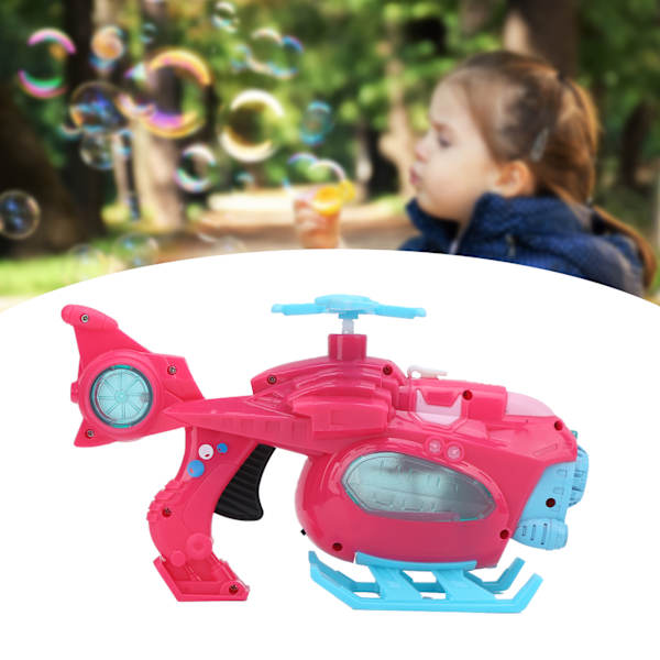 Elektrisk bubbelmaskin, bärbar ljudljus sommar rolig leksak för barn födelsedagspresent