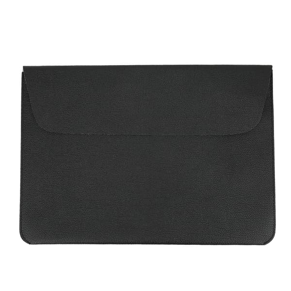 Laptop Sleeve Case Soft PU Leather Computer Protective Hand Bag with Hook and Loop Fastener 12in
