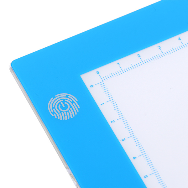 Ultra-tynn A3 LED lysboks Tracer Tre-graders dimming med skala og USB-kabel (blå)