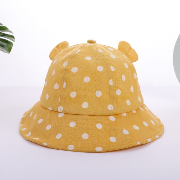 Barnehatter allsidig liten smiley-hatt for gutter og jenter Yellow