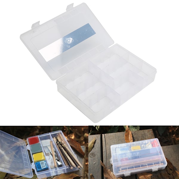 2PCS Transparent Pennfodral Konst Penna Förvaringslåda Skola Kontor Material
