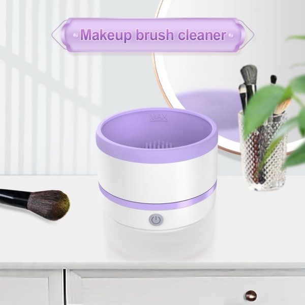 Electric Makeup Brush Cleaner Type-C Small Removeable,Easy to Clean, with Silica gel mat bowl Automatic 5V 1A beauty brushs cleaner powered washer (W