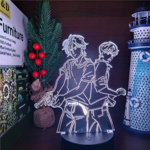 Banana Fish Alphabet 3D ANIME LAMP Akryl LED