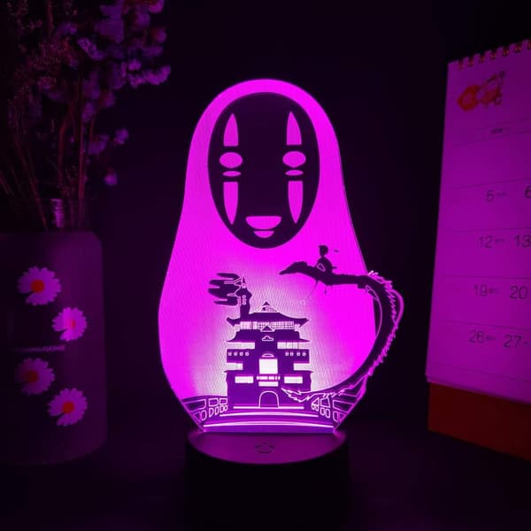 HOICHAN 3D LED Natlampe Sød No-Face Billede 3D Illusi