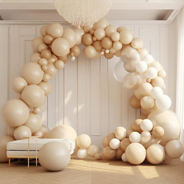 130PCS Nude Ballonger Olika Storlekar 18\" 12\" 10\" 5\" Ballong Garland Arch Kit perfekt för Födelsedagsfest, Examen, Babyshower, Bröllop, Semester De Nude