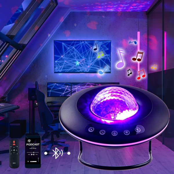 UFO Galaxy-projektor, LED-stjärnprojektionsljus