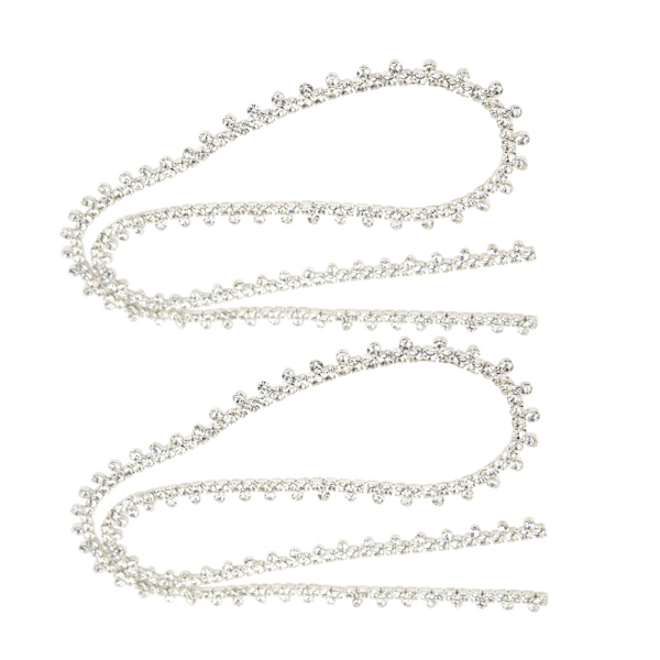 Rhinestonekedja Glimmande Klosform DIY Hantverk Rhinestone Nära Kedja Trim för Hantverk Kläder Dekoration GiftD Forma Klor