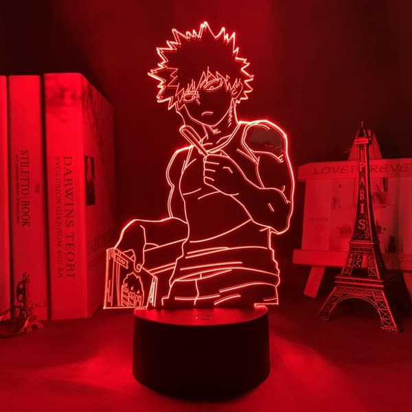 Natlampe 3D LED Illusion Lampe Bakugo Katsuki Led Natlampe