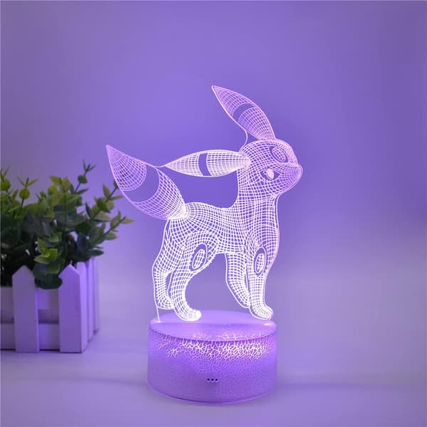 3D Illusion Elf Natlampe, LED Bordlamper, Boligindretning, Touch