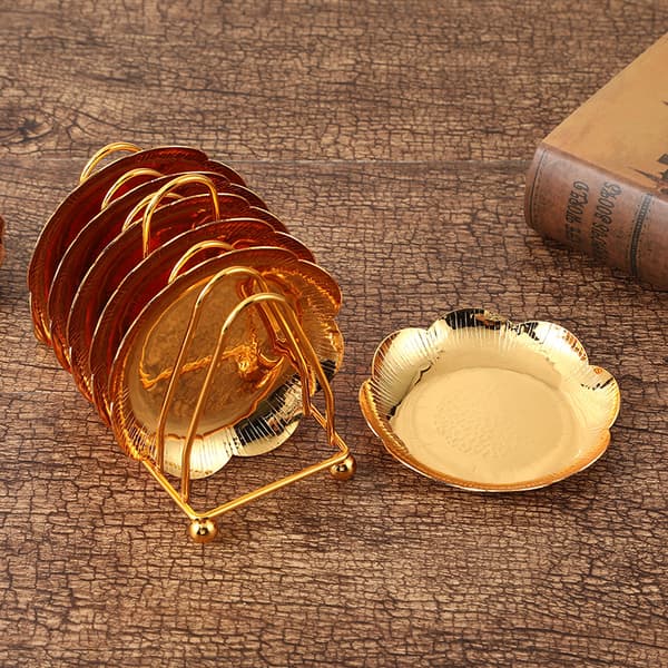 Coaster Creative Drink Coasters Med Dekorativt Ställ Non-sl