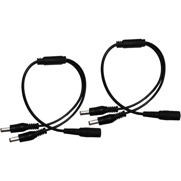 8Pack 1 till 2-vägs DC Power Splitter Kabel fatkontakt 5,5 mm x 2,1 mm för CCTV-kameror LED-ljusremsa och mer