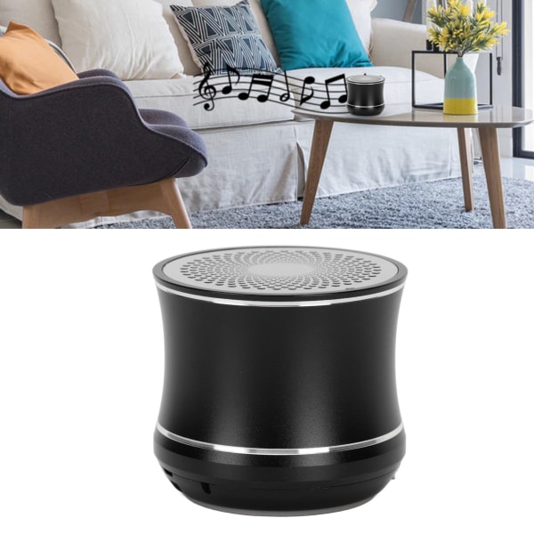 Mini Bluetooth-kaiutin IP67 vedenpitävä automaattinen yhteys Kannettava langaton kaiutin bassokaiuttimella suihkuhuoneeseen Pyöräautoon Black
