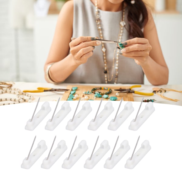 200 stk Navn Plastnåler Nok mengde Enkel å bruke Praktiske sikkerhetsnåler for gjør-det-selv-brosje-smykker-sying
