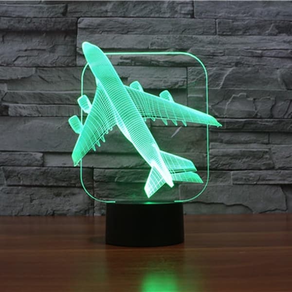 3D Fly Nattlys 7 Fargeendring LED Bordlampe