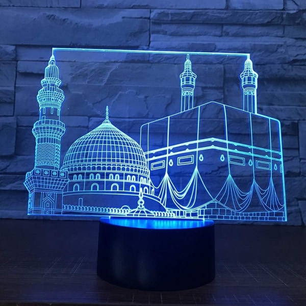 Kreativt 3D islamiskt slott nattljus 16 färger förändrar USA