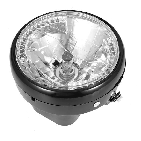 DC 12V Retro Stil Motorcykel Framlykta med LED Blinkers
