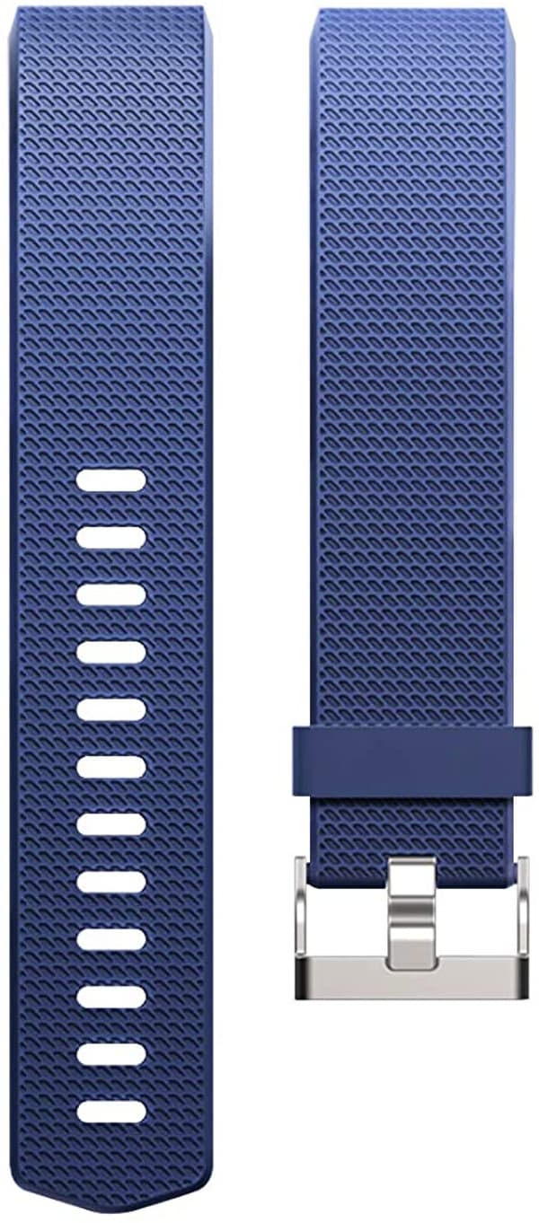 3-pak Bands Kompatibel med Fitbit Charge 2, Classic & Special Edition Udskiftningsbånd til Fitbit Charge 2, Kvinder Mænd (Sort/Grå/Marineblå-S)