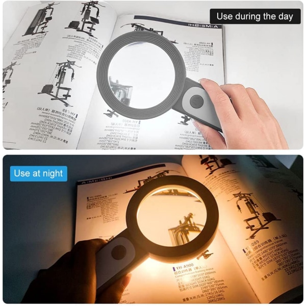 Nazano Förstoringsglas med 18 LED-lampor, 30x Handhållen Lar