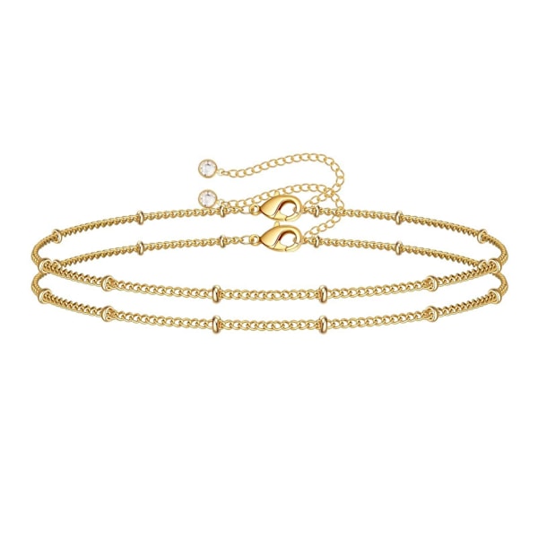 Wekity Delikat Guld Armband för Kvinnor, Justerbart Skiktat Armband