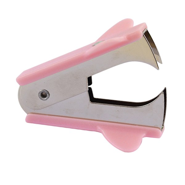 Hæfteklammefjerner Bærbar Effektiv Fjernelse Ergonomisk Design Hæfteklammeaftrækker til Kontor Finansafdelinger Sakura Pink