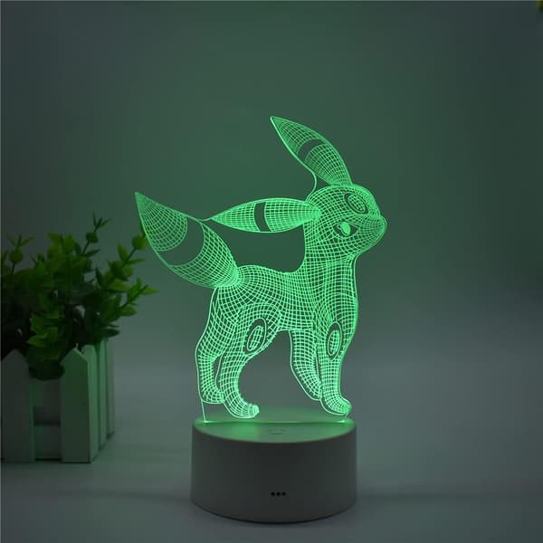 3D Illusion Elf Natlampe, LED Bordlamper, Boligindretning, Touch