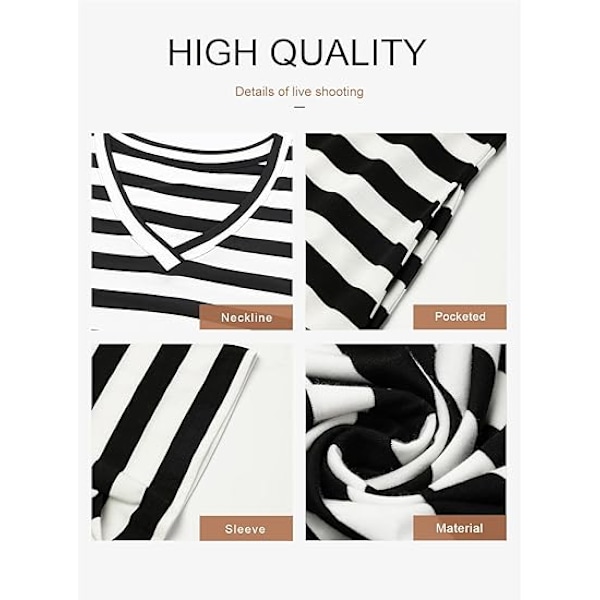 Sommarklänning Casual Dam Mode Kortärmad Maxiklänning T-shirt Klänning Randig Lång Färgblock Maxiklänning XL