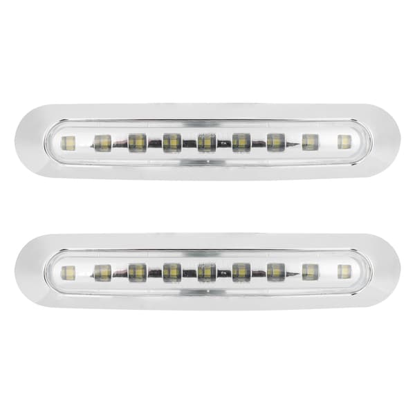 2 stk 9 LED Lastebil Sidelys Rød Gul Hvit Sidelys Blinklys 10-30V