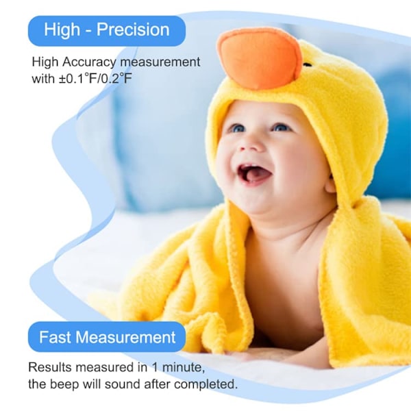 Digital Termometer för Vuxna och Barn, Oral Termometer för Baby Rektal och Underarms Termometer för Feberlarm Medicinsk Termometer