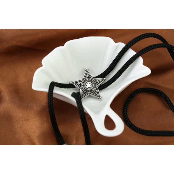 Bolo Tie Läder Halsband Western Halsband Kostym Accessorie A