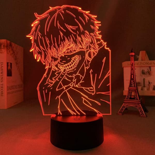3D LED Lampe Anime Natlampe, 16 Farvejusteringer, Ferie