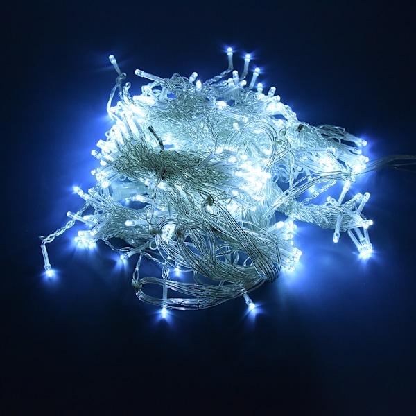 3 meter LED hängande gardin ljusslinga vita fe-lampor hemfönsterdekor
