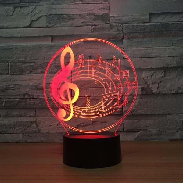 3D Lampe Skrivebord, Ephvan 3D Musikvisualisering 7 Farver Skift