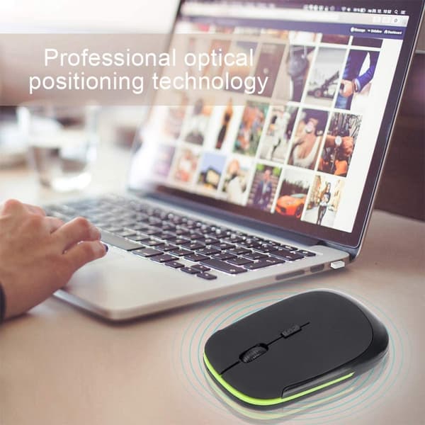 Trådlös mus, 2,4G 1600DPI USB Ultra Slim Ergonomisk Optisk