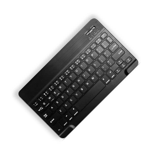 Tangentbord för surfplatta, magnetiska genvägsknappar, stativ, pennhållare, exakt fodral, trådlöst tangentbord för IOS-surfplatta 10,2 tum, svart fodral och svart tangentbord