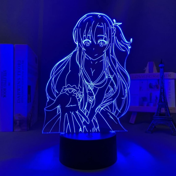 3D LED nattlampa Anime Sword Art Online Asuna för sovrummet