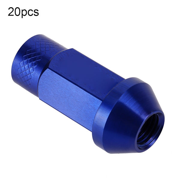 20 kpl M12 x 1,5 MM Universaali Alumiini Autopyörän Pulttien Lukituspultit (Sininen)