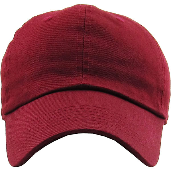Låg profil bomulls keps män damer baseboll keps pappa hatt Adjus Burgundy