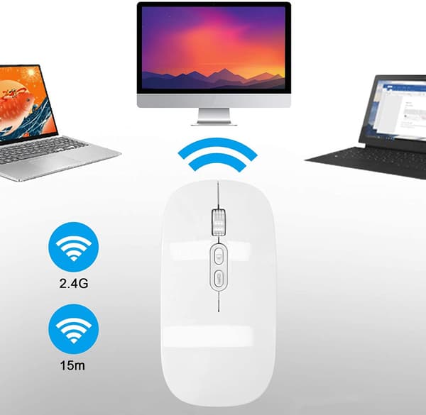 Langaton hiiri, 2.4G/Bluetooth 5.0 Dual Mode langaton optinen