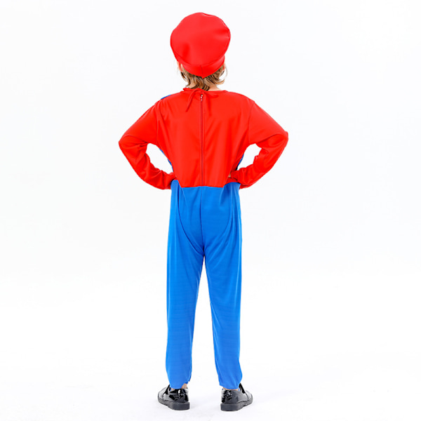 Barn Super Mario og Luigi Maskerade Kostyme Rørleggerbrødre Halloween Kostyme Red Children L