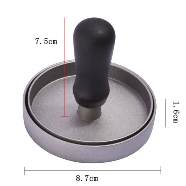 Burgerpress - Perfekt formad hamburgermaskin - Aluminium press (liten storlek)