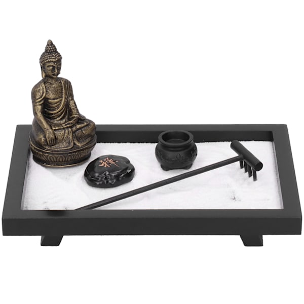 Zen Have Sand Sten Incensepinde Buddha Statue Hjem Desktop Dekoration Ornamenter