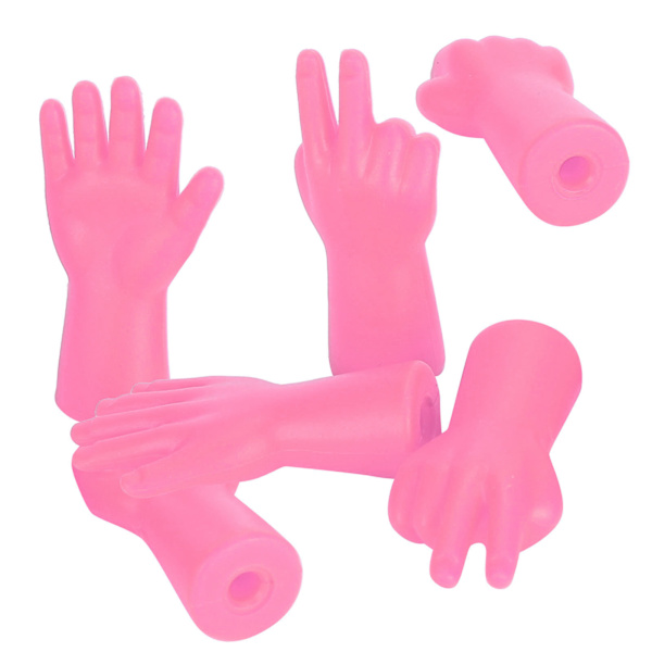 6 stk nålebeskyttelse skridsikker sweater pin beskytter strikning forhindre tab af nåle tilbehør (rose rød)