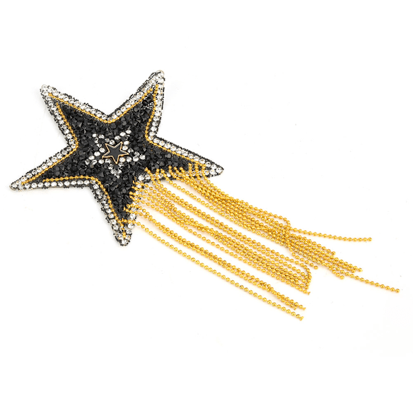 Plast DIY självhäftande stjärnmönster kläder strass tofsar lappar kläder väskor applikationer #3