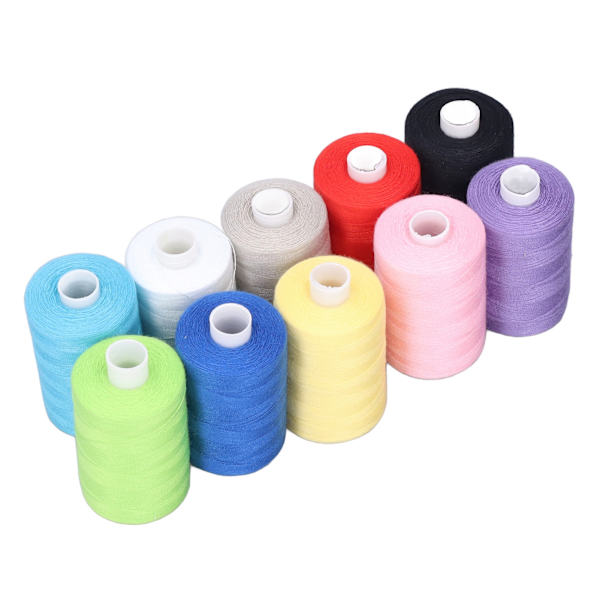 10 st sytråd i rika, ljusa färger, hög hållfasthet, mycket hållbara, premium polyester, bred applikation symaskinstråd