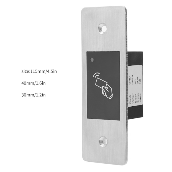 125KHZ RFID Adgangskontrolmaskine IP66 Vandtæt 3‑Farvet LED Indikator med Masterkort