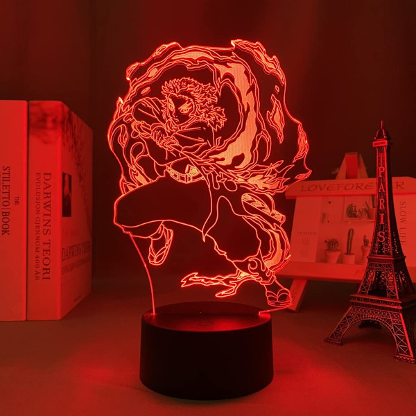 Anime Demon Slayer Rengoku Kyoujurou 3D Illusion Nattlampa