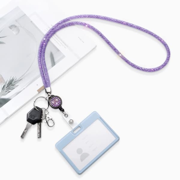ID-kortssnodd med 32,9\" rem för ID-kort, lila, 1-pack Purple