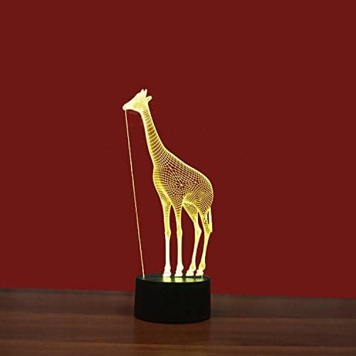 Giraffe Akryl 3D Natlamper USB LED Bordlampe Hjem r2d2