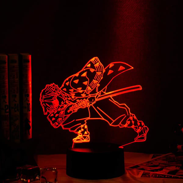 3D LED Natlampe Anime Demon Slayer Agatsuma Zenitsu Figur