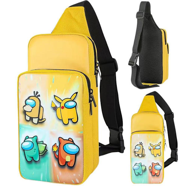 Söt Reseväska för Nintendo Switch/Lite/OLED/Steam Deck, Bärbar Crossbody Axelväska för NS SD Konsol Dock Joy-Cons Tillbehör Förvaring Yellow